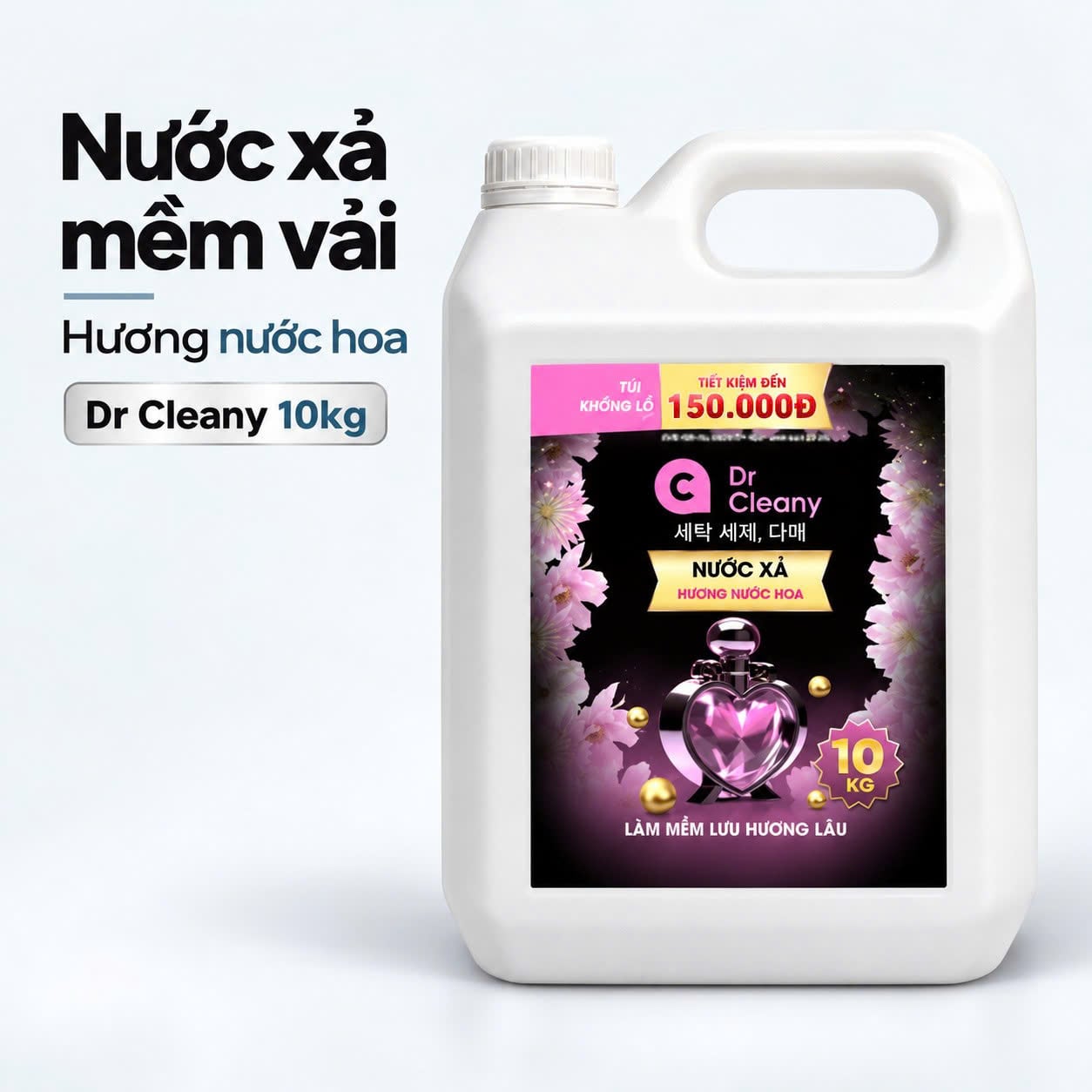 Nước xả Dr. Cleany 10kg – Hỗ trợ duy trì hương thơm sau sấy