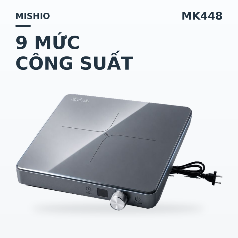 Bếp Từ Đơn Mishio MK448 Công Suất 2000W - Mặt Kính Kanger Hạng A