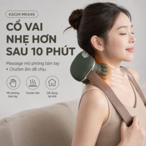 Máy massage cổ vai gáy Kachi MK449 – 3 chế độ, chườm nóng