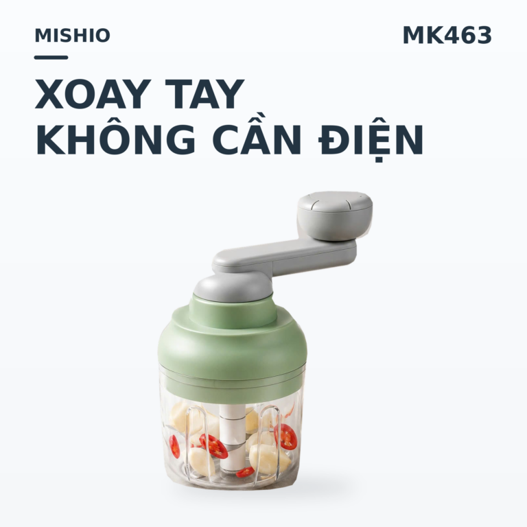 Máy Xay Tỏi Ớt Cầm Tay Mishio MK463 - Xoay tay siêu bền, dễ tháo lắp vệ sinh