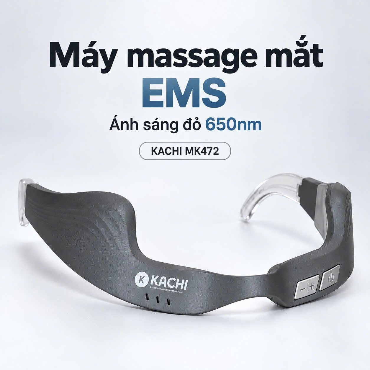 Máy massage mắt Kachi MK472 – EMS 3 mức, ánh sáng đỏ 650nm
