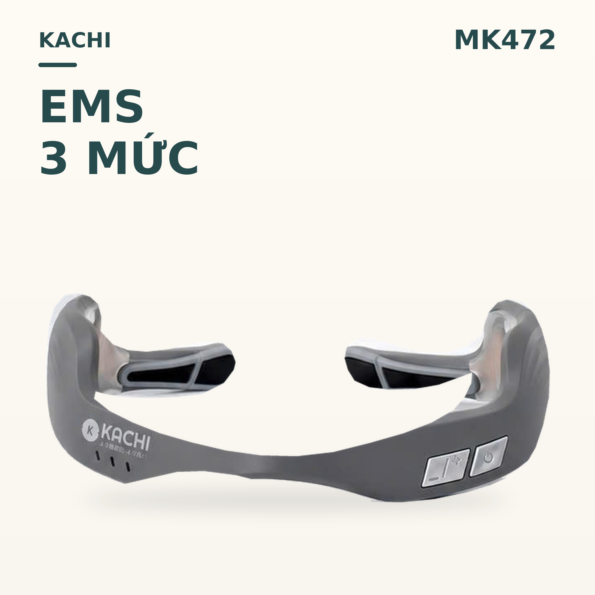 Hình sản phẩm Máy massage mắt Kachi MK472 – EMS 3 mức, ánh sáng đỏ 650nm