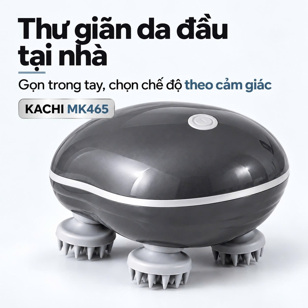 Máy massage đầu Kachi MK465 – 4 đầu, 3 chế độ, IPX7