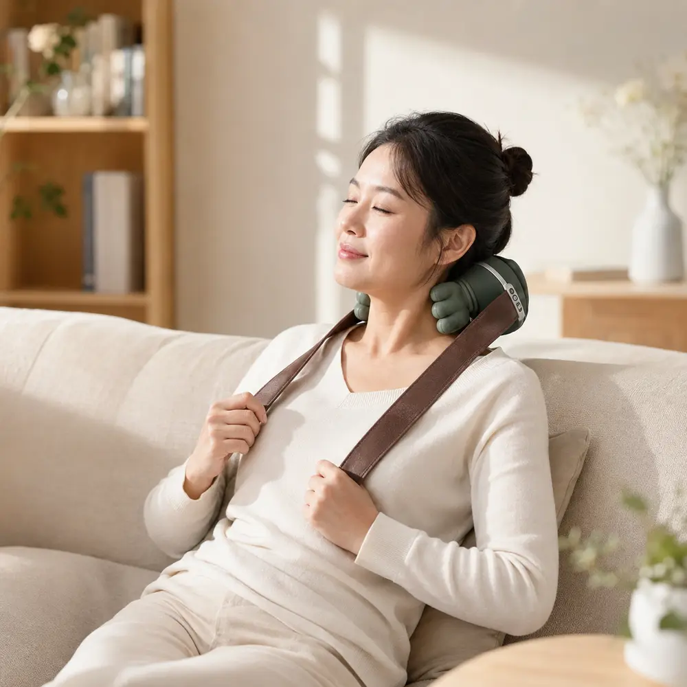 Máy massage cổ vai gáy Kachi MK449 sử dụng tại nhà