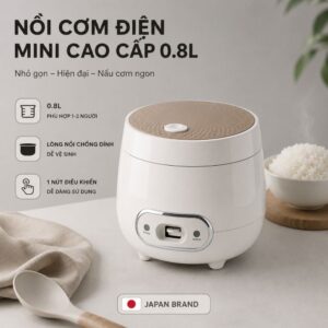 Nồi Cơm Điện Mishio MK233 size 0.8L nấu cơm ngon