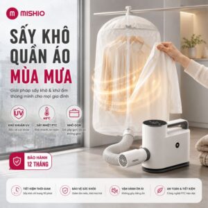 Máy Sấy Quần Áo UV Mishio MK308 – Sấy Khô, Khử Mùi, Hỗ Trợ Khử Khuẩn Cho Cả Gia Đình