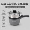 Hình ảnh chi tiết: Nồi nấu đa năng Mishio MK321 | Dung tích 1.5L kèm xửng hấp inox 304