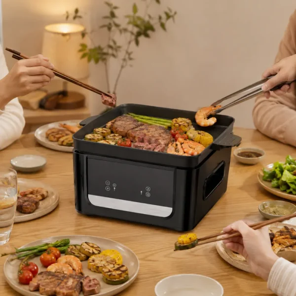 Nồi chiên không dầu kiêm bàn nướng Mishio MK407 9L