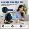 Hình ảnh chi tiết: Quạt Để Bàn Tích Điện Kachi MK443 – Gió Turbo Mạnh Mẽ, Xoay 360 Độ, Thiết Kế Di Động Đa Năng