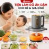 Hình ảnh chi tiết: Máy Xay Thực Phẩm Đa Năng Mishio MK444 (2.0L) – Cối Thủy Tinh tặng cối Inox 304 Phân Loại Thực Phẩm Sống Chín