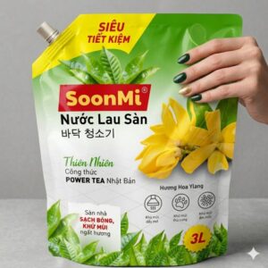Nước Lau Sàn Soonmi 3kg Dạng Túi - Sạch Bóng, Khử Khuẩn, Thơm Mát MK