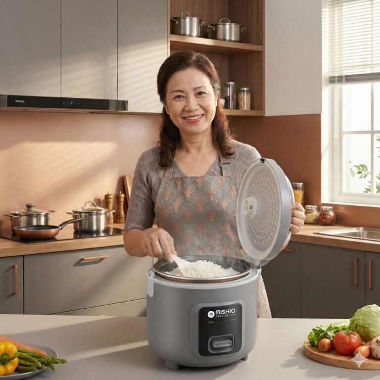 Nồi Cơm Điện Lòng Niêu Mishio MK410 – Dung tích 1 Lít 5