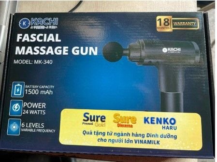 Ảnh tư liệu hộp Kachi MK340 có nhãn quà tặng Vinamilk