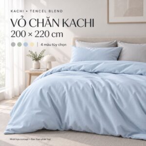 Vỏ chăn Kachi Tencel Blend 200 × 220 cm MK479 – 4 màu tùy chọn