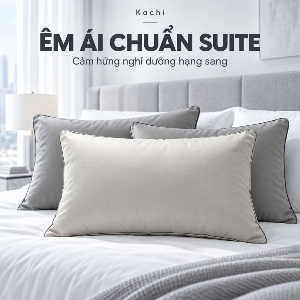 Ruột gối Kachi MK481, MK482, MK483 – Microfiber & Memory Foam